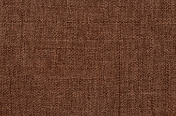 Fototapeta premium Dark brown linen fabric cloth texture background, seamless pattern of natural textile.