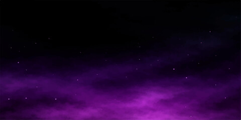 A dark nebula cloud floats within a vast blue outer space background featuring a bright starry galaxy and a glowing cosmic starfield across the deep night universe © Graph Rover