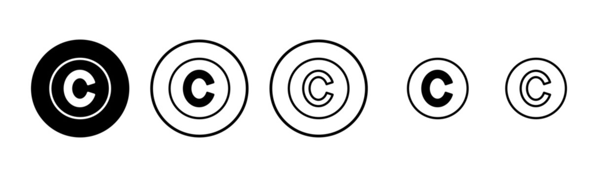 Copyright icon logo design. copyright sign and symbol