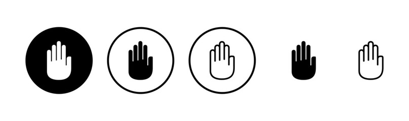 Obraz premium Hand icon logo design. hand sign and symbol. palm