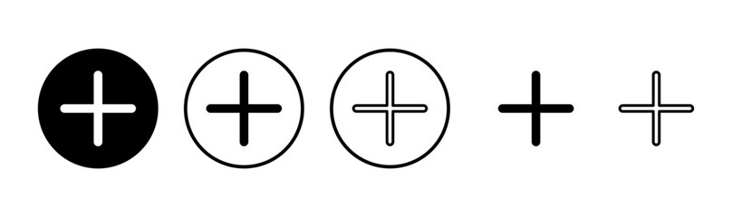 Obraz premium Plus icon logo design. Add plus sign and symbol