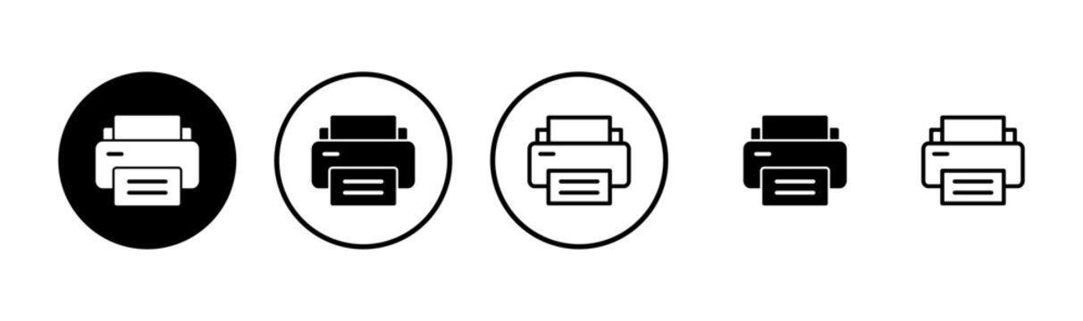 Print icon logo design. printer sign and symbol