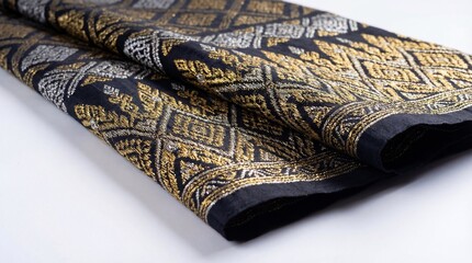 close up songket sampin white background