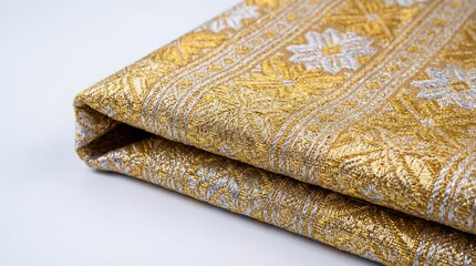 close up songket sampin white background