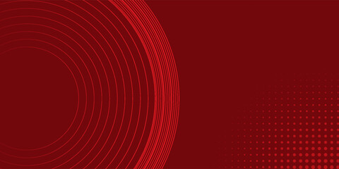 Obraz premium Backdrop red circle background with dynamic shapes composition vector abstract simple circle