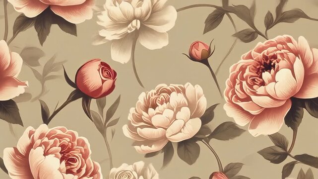 Bright floral abstract, Artistic seamless pattern. Fashionable template for design