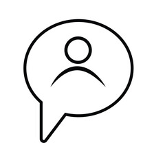 Obraz premium Customer Support Chat Outline Icon
