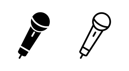 Microphone icon symbol for apps and websites. karaoke sign and symbol
