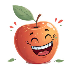 Obraz premium Some funny apple, a funny apple on white background