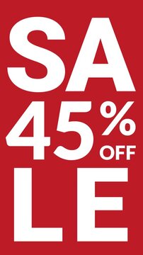 Creative Vertical Sale Video Template Showing 45 Percent Discount for Digital Promotion and E Commerce Advertising Campaign