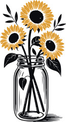 Sunflower Design clipart vector