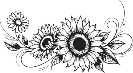 Sunflower Design clipart vector