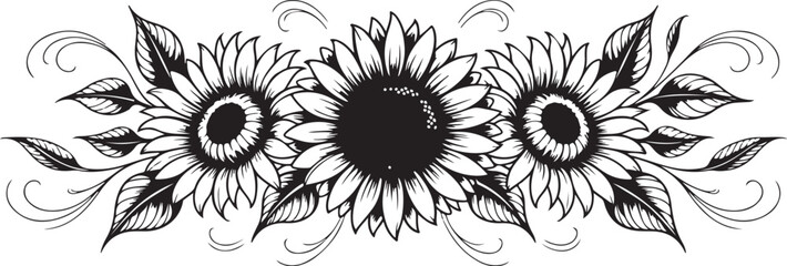 Sunflower Design clipart vector