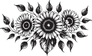 Sunflower Design clipart vector