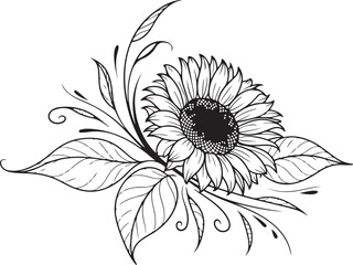 Sunflower Design clipart vector