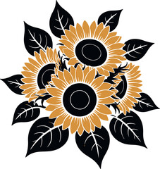 Sunflower Design clipart vector