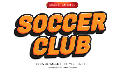 3D text effect soccer theme © Ardhy