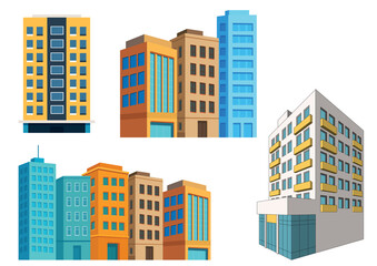 A illustrator of building in transparent background 