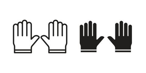Obraz premium Gloves icons suitable for infographics, websites and print media and interfaces. Line vector icon.
