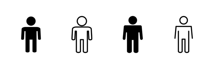 Man icon set. male icon vector. human symbol