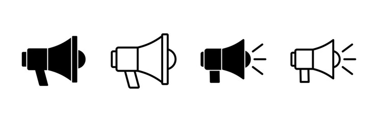 Megaphone icon set. Loudspeaker icon vector.