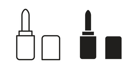 Lipstick icons suitable for infographics, websites and print media and interfaces. Line vector icon.