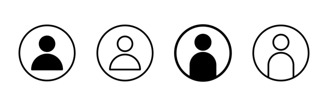 User Icon set. person sign. people icon.