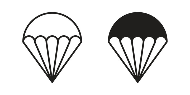Parachute icons suitable for infographics, websites and print media and interfaces. Line vector icon.