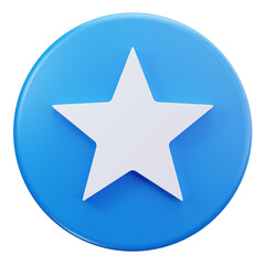 Obraz premium 3D Star Rating Favorite User Interface