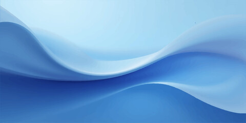 Fototapeta premium Smooth flowing blue abstract wave design with digital light curves and motion texture creates a modern vector wallpaper art pattern on a soft liquid backdrop