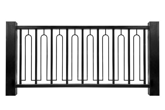 Black steel fence
