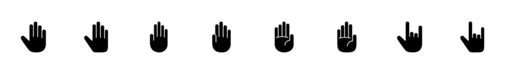 Fototapeta premium Hand icon vector isolated on white background. Hand gesture. hand stop