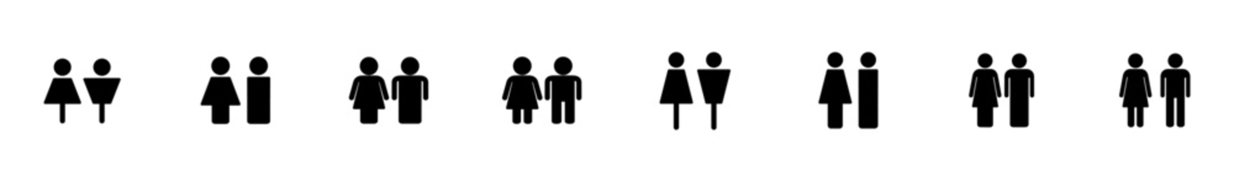 Man and woman icon vector isolated on white background. male and female symbol