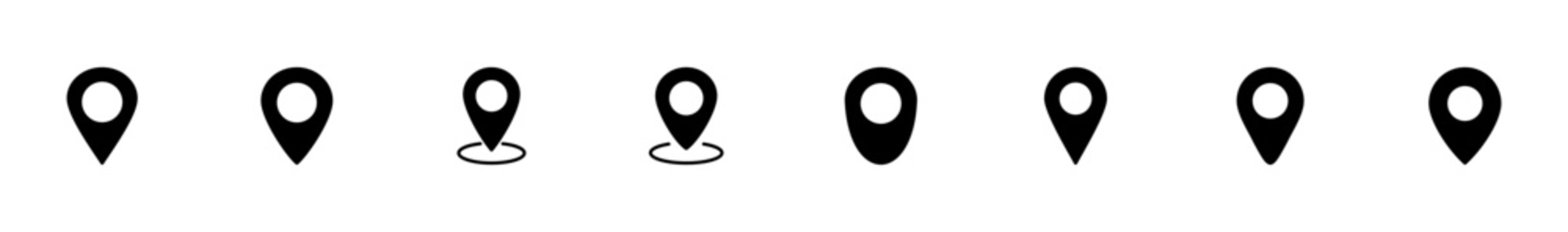 Pin icon vector isolated on white background. Location icon. Map pointer icon. Point. Locator. Address