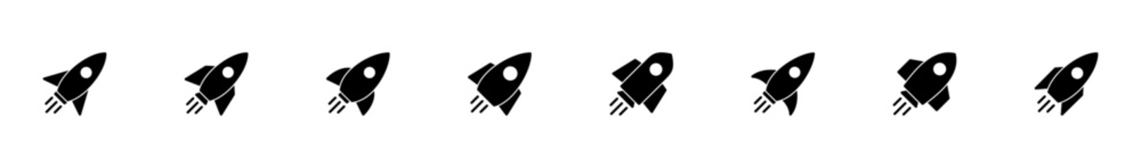 Rocket icon vector isolated on white background. Start Up Concept Symbol. Startup icon