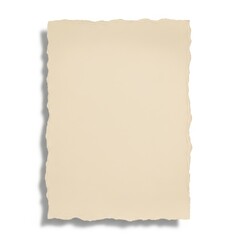 Fototapeta premium Torn edge beige paper with shadow ripped