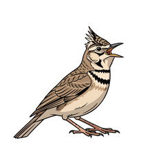 Obraz premium A drawing of a singing bird