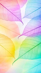 Colorful Abstract Leaf Vein Background
