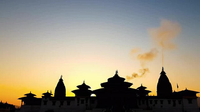 Shankaracharya Jayanti Festival Advaita Vedanta Matha Monastery Silhouette