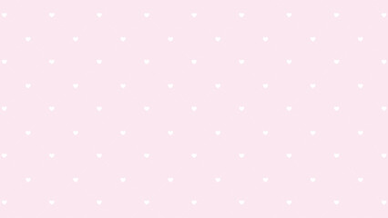 Soft pink aesthetic background with white heart icons and dotted geometric grid. Elegant seamless romantic texture © rochmuch