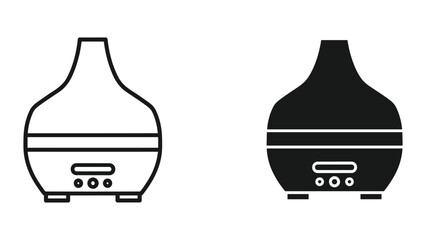 Essential oil diffuser icon set