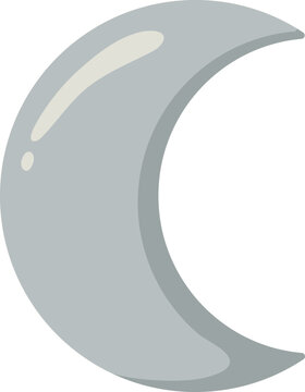 Illustration of Crescent Moon Cartoon