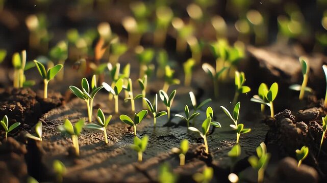 A poetic Earth Day metaphor showing how a single drop of water can restore life, symbolizing small actions creating big environmental change.