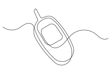 Modern glucose meter icon simple outline single line art illustration isolated