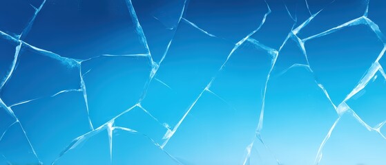 Abstract blue background with cracked ice texture, showcasing a cool and refreshing aesthetic, ideal for design purposes.