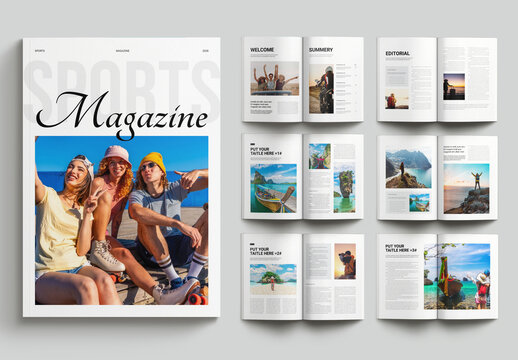 Travel Lifestyle Magazine Editorial Template