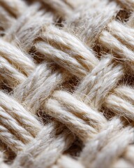 Fototapeta premium Textured natural fiber weave close up textile