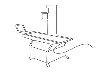 Medical x ray machine icon single line art minimalist design isolated outline