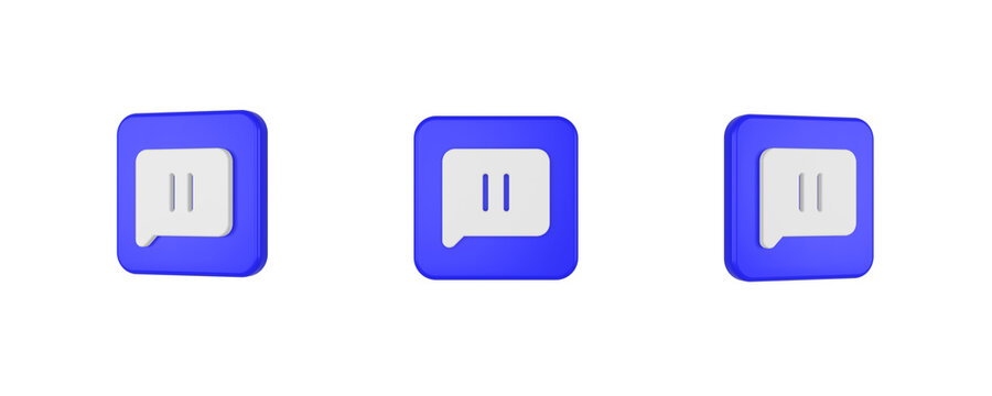 auto read pause 3D icon isolated on background