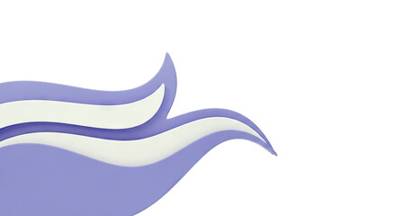 Obraz premium Abstract Swirls of Lavender and White